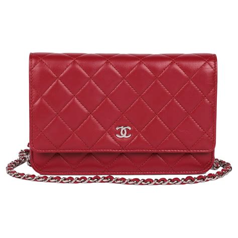 chanel wallet on chain chevron red|preloved Chanel wallet on chain.